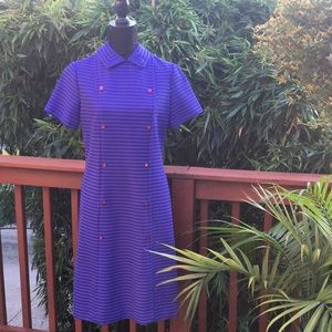 Vintage 1960’s Purple Stripe Shift Dress